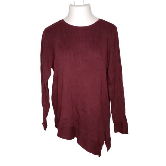 Apt. 9 Womens XXL Ribbed Asymmetric Sweater Removable Plush Infinity Scarf - Picture 3 of 9